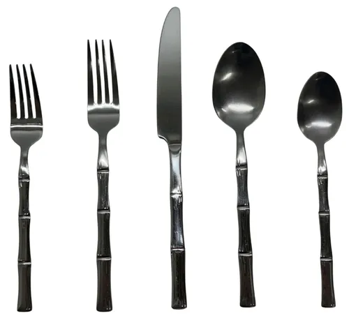 25 Piece Cutlery Set With Bamboo Pattern