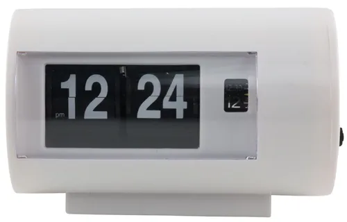 White Cylindrical Flip Clock