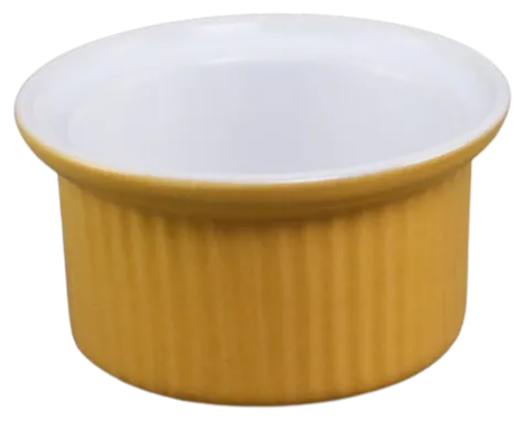 Yellow Ribbed Ramekin