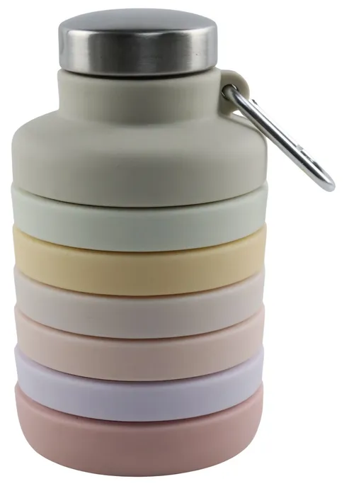 Pastel Rainbow Collapsible Water Bottle