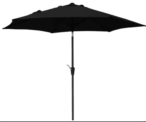 9' Black Outdoor Market Umbrella 