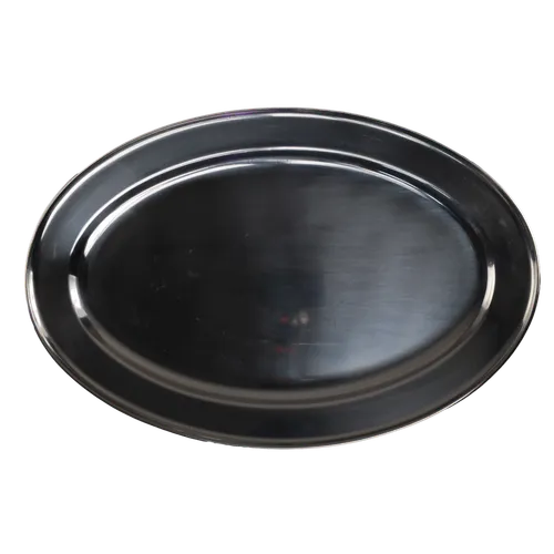 Mirrored Oval Metal Serving Tray - Large