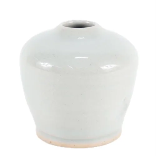 Pale Blue Glazed Ceramic Vase