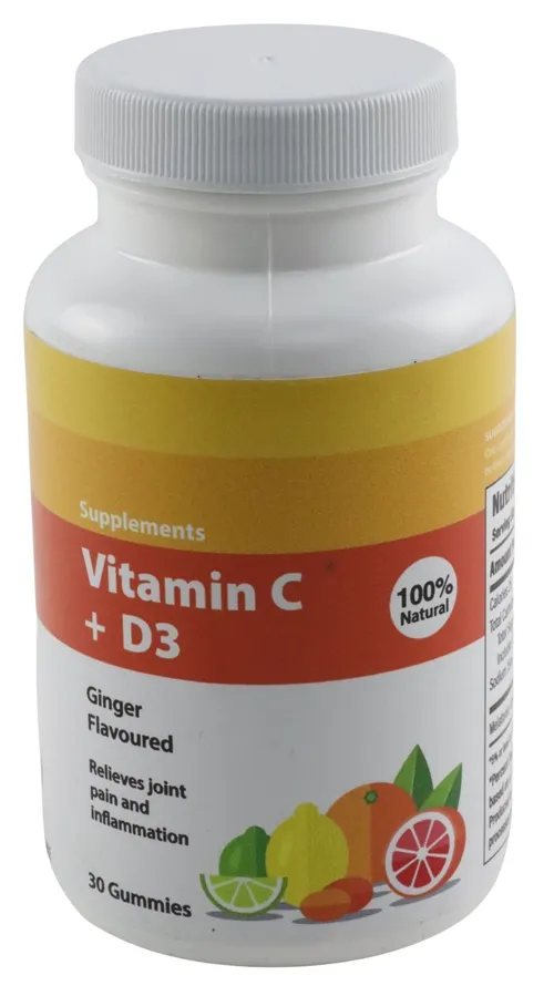Generic Vitamin C + D3 Bottle