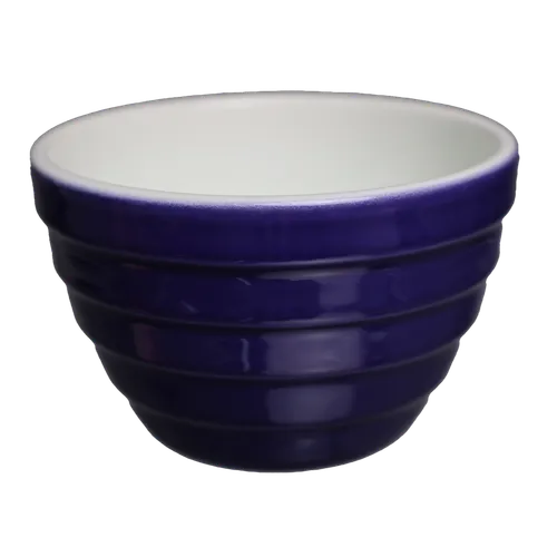 Royal Purple Ribbed Ceramic Small Bowl
