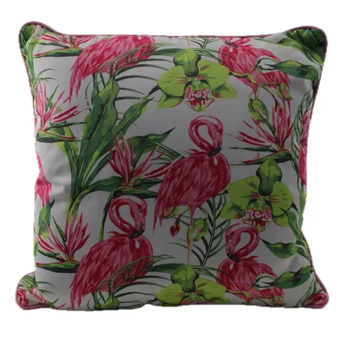 Pink Flamingo Paradise Throw Pillow