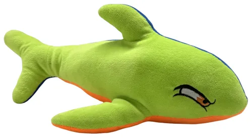 Blue & Bright Green Shark Plush Stuffed Animal