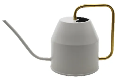 Bronze Handle Matte Grey Tin Watering Can