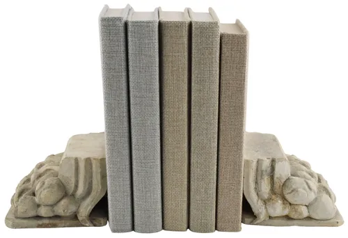 Architectural Lion's Paw Plaster Bookend Set