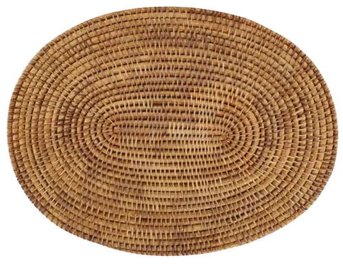 Oval Woven Rattan Trivet