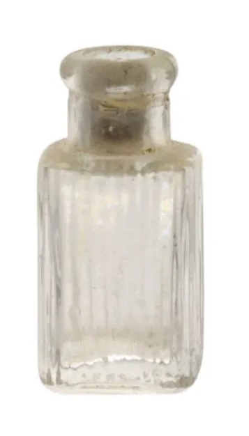 Antique Clear Glass Apothecary Bottle - N