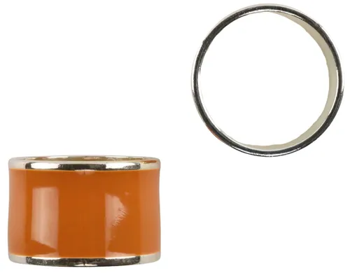 Orange Enamel Napkin Ring