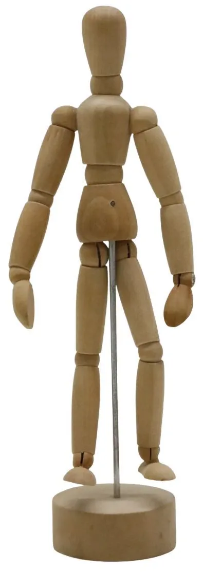 Wooden Manikin Figure On Stand