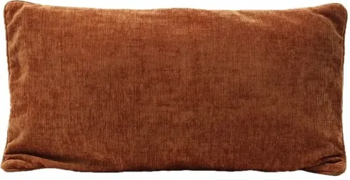 Orange Rust Velvet Throw Pillow