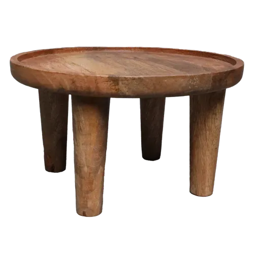 Footed Wood Plant Stand