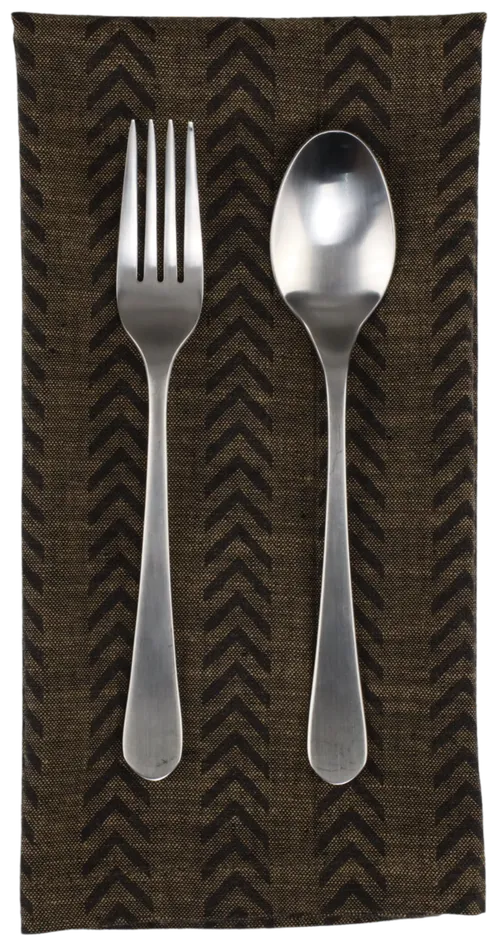 Army Green & Black Chevron Napkin