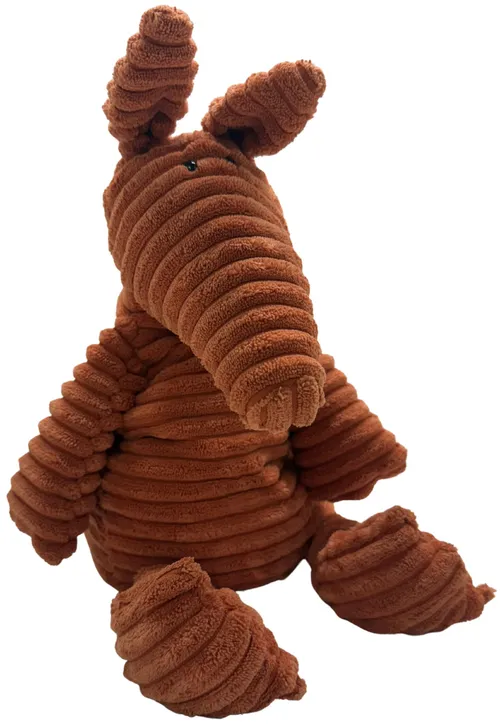 Orange Ribbed Large Anteater Plush Stuffed Animal