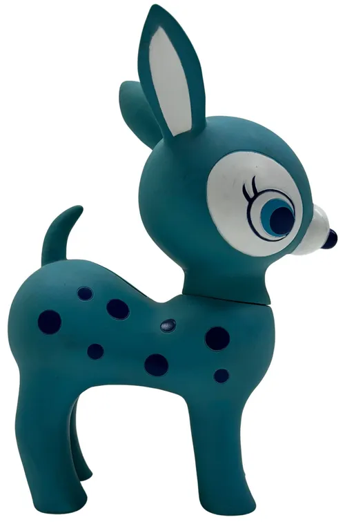 Blue Vinyl Deer Figure