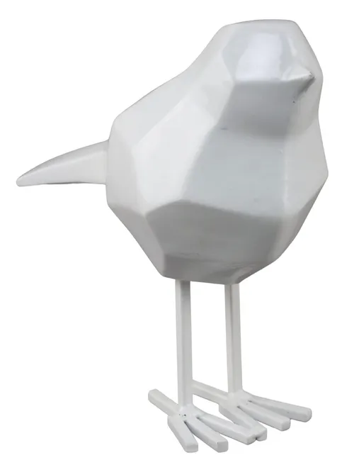White Geometric Standing Bird