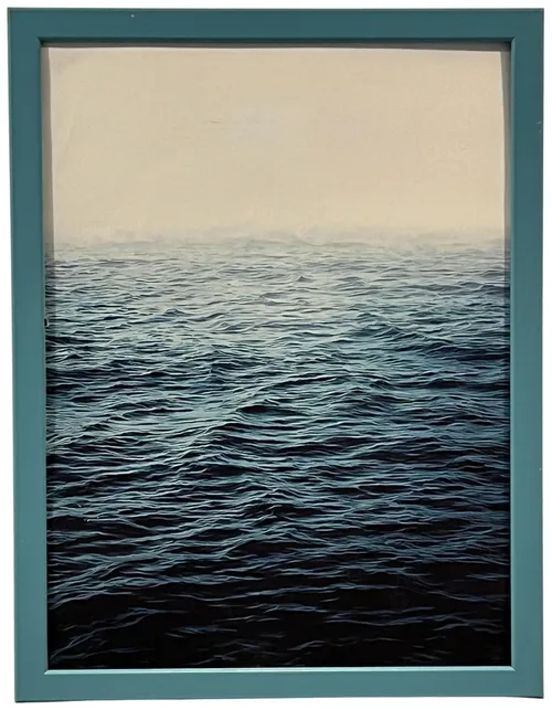 Ocean Waves In Blue Frame