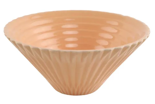 Peach Ceramic Tapered Cereal Bowl