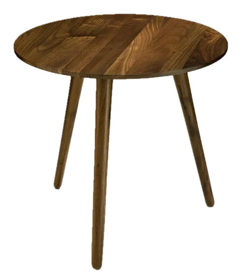 Walnut Wood Round Side Table