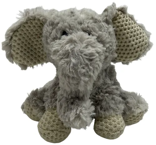 Grey & Beige Stuffed Elephant Plush