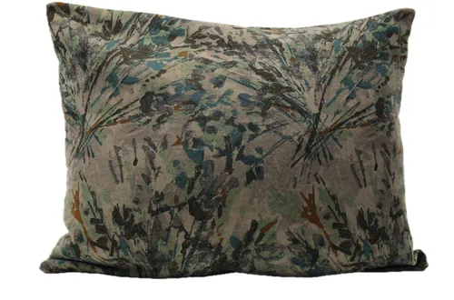 Turquoise & Grey Splatter Abstract Throw Pillow