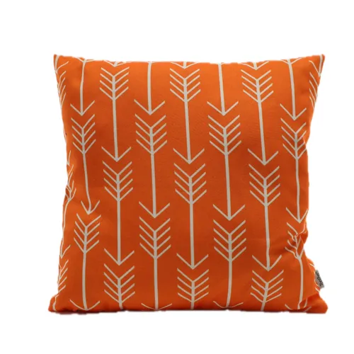 Bright Orange Arrows Throw Pillow