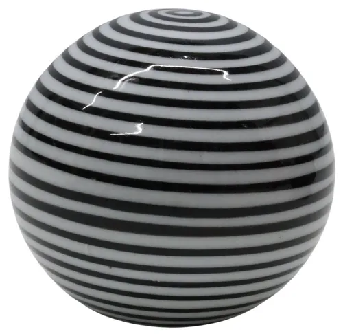 Black & White Thin Stripe Decorative Ball