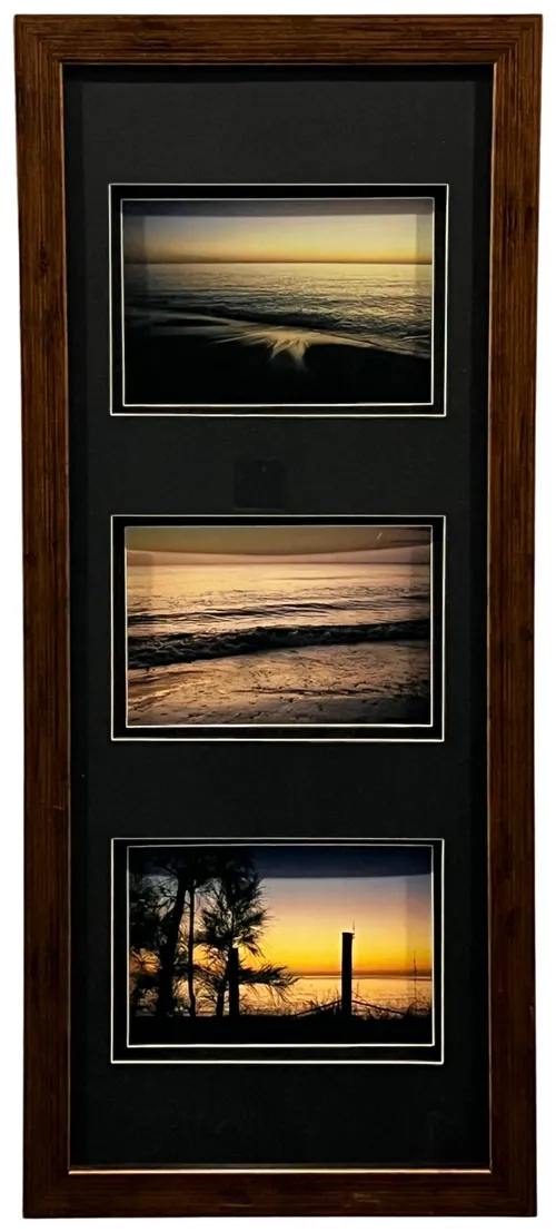Sunset In Wood Frame