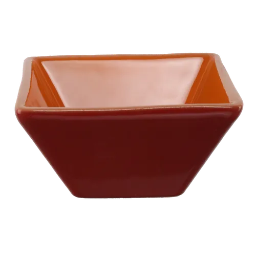 Red & Terracotta Orange Ceramic Small Bowl 