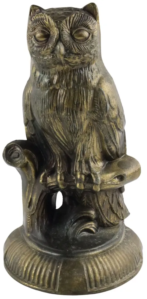 Bronze Owl On Branch 