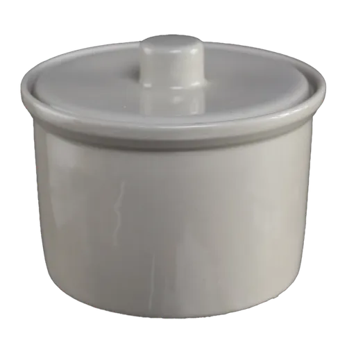 Off White Bone Ceramic Canister 