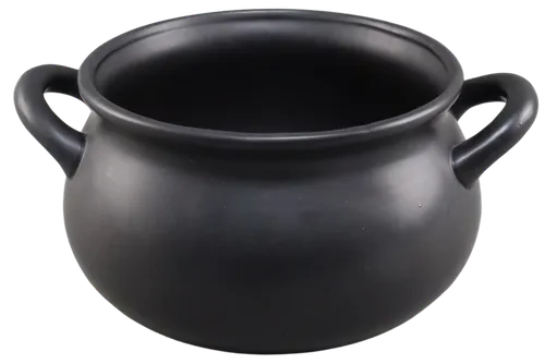 Matte Black Ceramic Cauldron