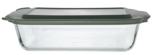 Clear Rectangular Deep Baking Dish With Lid