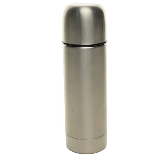Brushed Silver Bullet Metal Thermos