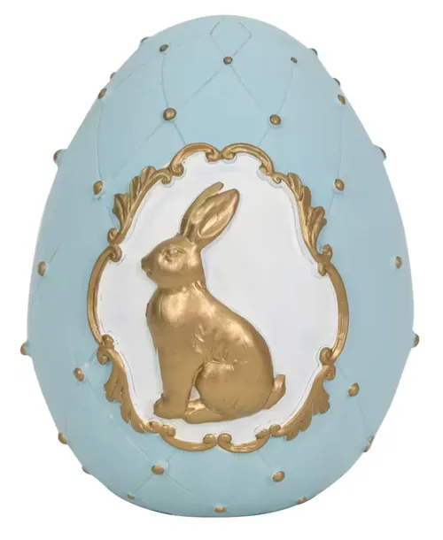 Blue Embellished Easter Bunny Egg