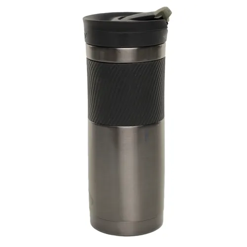Stormy Cloud Grey & Pewter Metal Travel Mug