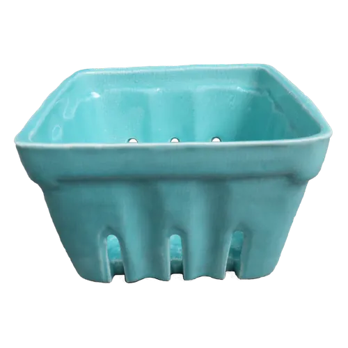 Pacific Blue Ceramic Vented Berry Basket