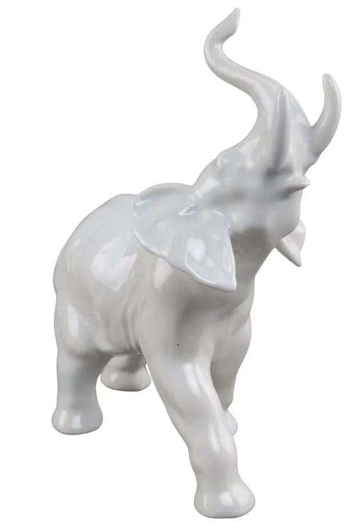 White Ceramic Elephant