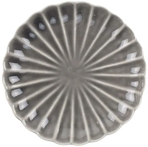 Grey Blossom Sun Dessert Plate