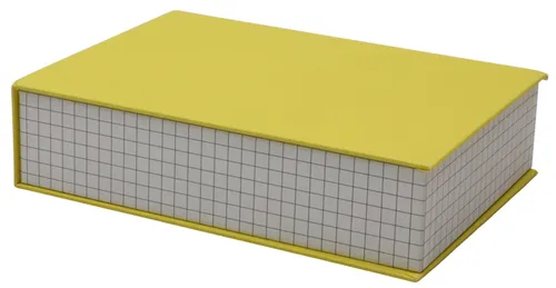 Yellow & Grid Storage Box