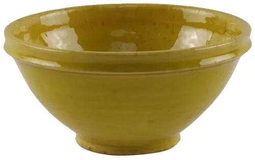 Antique Yellow Ceramic Bowl