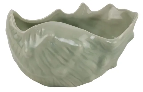 Light Green Ceramic Decorative Shell Bowl