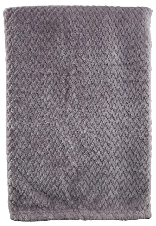 Mauve Fleece Chevron Pattern Throw Blanket
