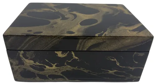 Black & Gold Lacquer Decorative Box