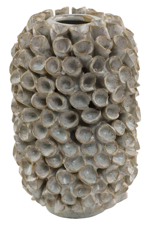 Ocean Coral Beige Pottery Vase