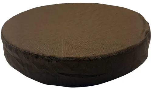Round Brown Children's Floor Cushion With Black Handle
