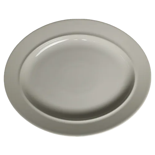 Large Cream Oval Serving Platter